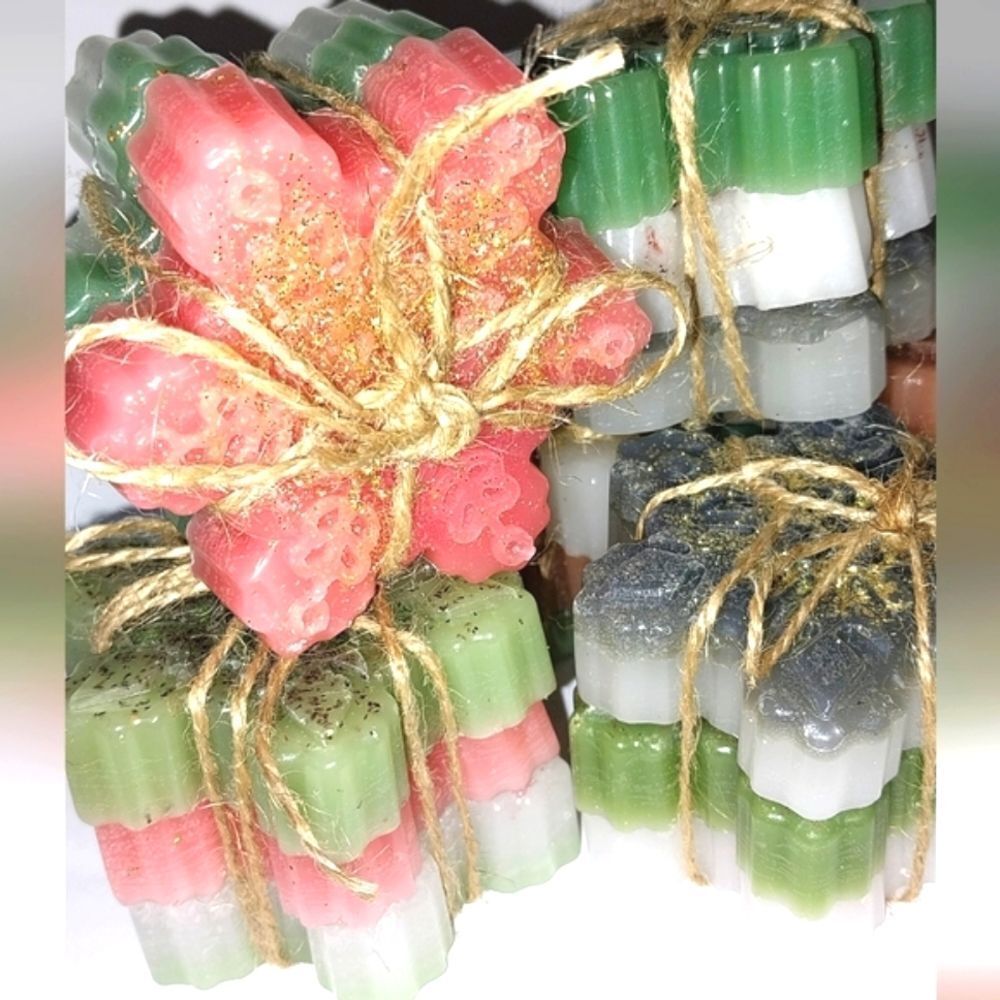 Hand crafted snowflake 3piece waxmeltsβfrom our Winter Wonderland collection